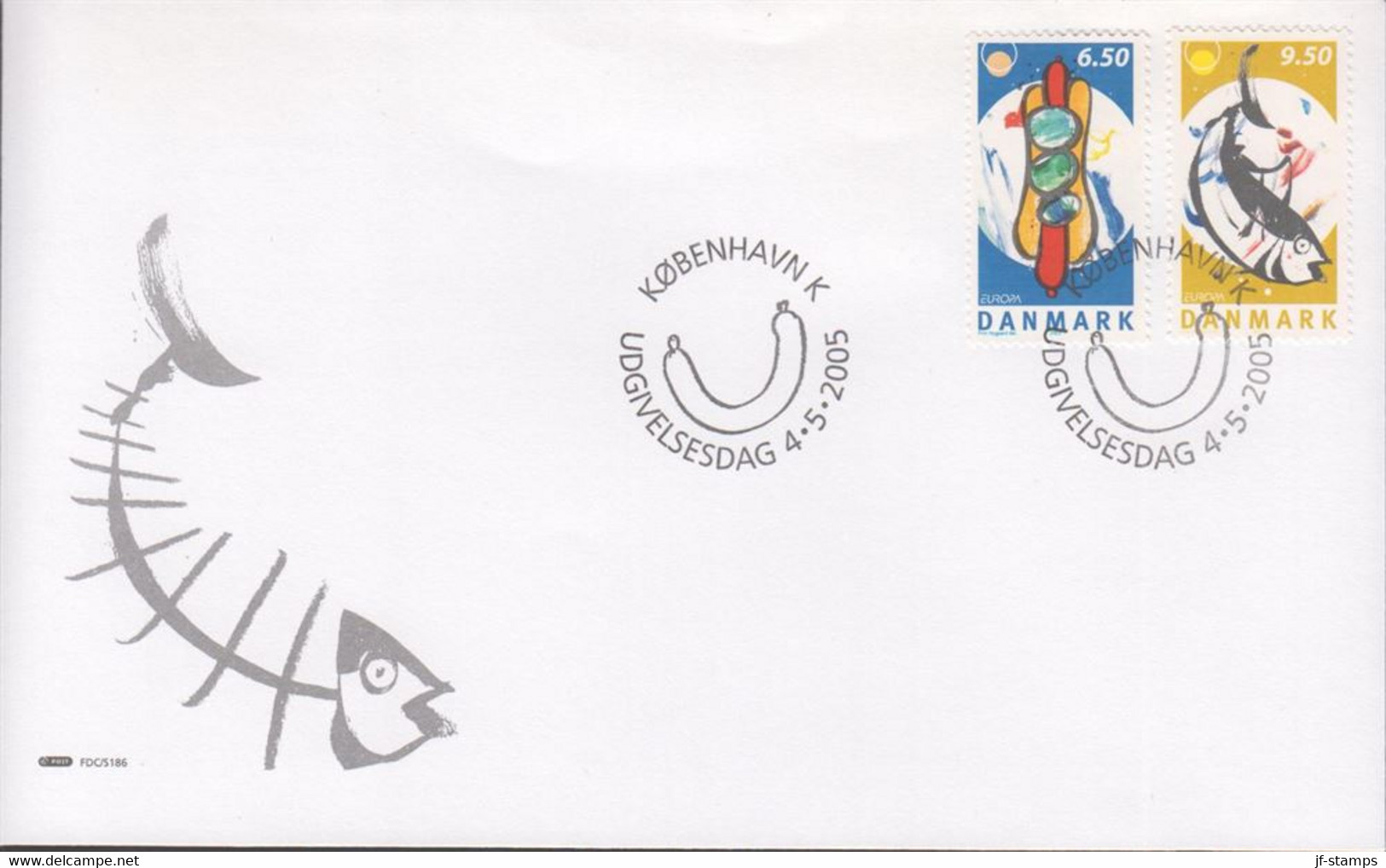 2005. DANMARK. Europa Gastronomi Complete Set On FDC 4.5.2005.  (Michel 1405-1406) - JF434029 - Lettres & Documents