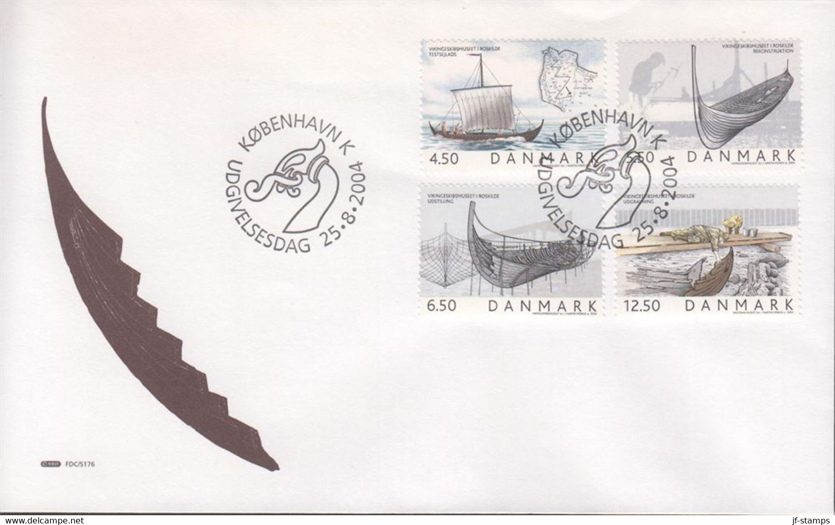 2004. DANMARK. VIKINGEMUSEET Complete Set On FDC 25.8.2004.  (Michel 1377-1380) - JF434039 - Cartas & Documentos
