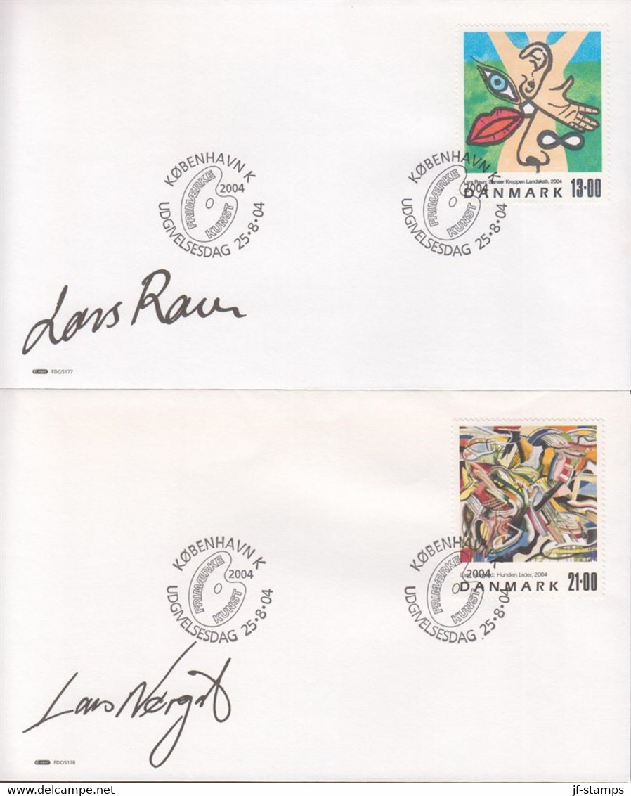 2004. DANMARK. Art Complete Set On FDC 25.8.2004.  (Michel 1381-1382) - JF434040 - Covers & Documents