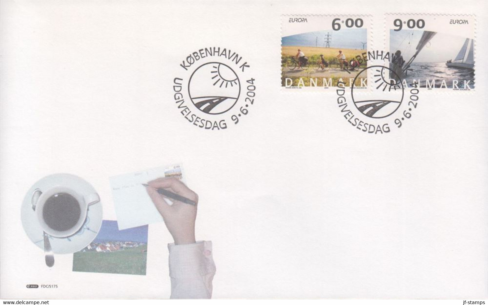 2004. DANMARK. EUROPA Complete Set On FDC 9.6.2004.  (Michel 1375-1376) - JF434041 - Lettres & Documents