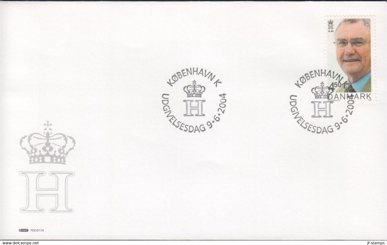 2004. DANMARK. Prins Henrik On FDC 9.6.2004.  (Michel 1374) - JF434042 - Brieven En Documenten