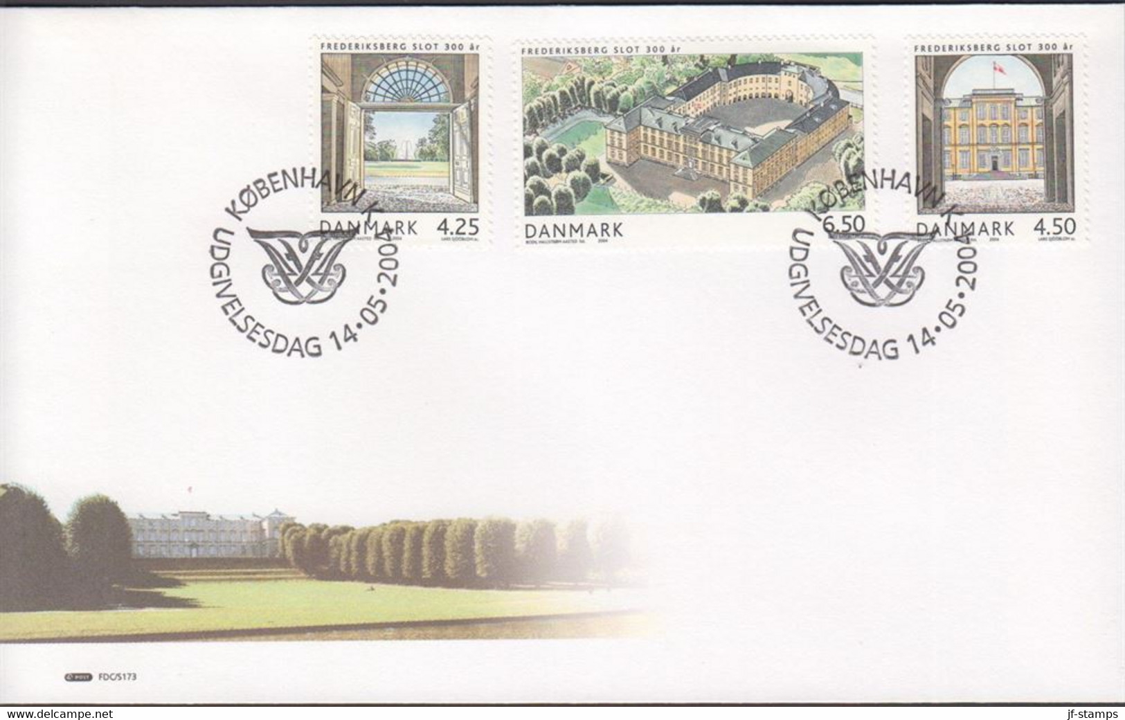 2004. DANMARK. FREDERIKSBERG SLOT Complete Set On FDC 14.5.2004.  (Michel 1371-1373) - JF434044 - Cartas & Documentos