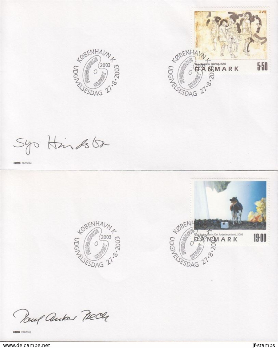 2003. DANMARK. Art Complete Set On FDC 27.8.2003.  (Michel 1348-1349) - JF434054 - Briefe U. Dokumente