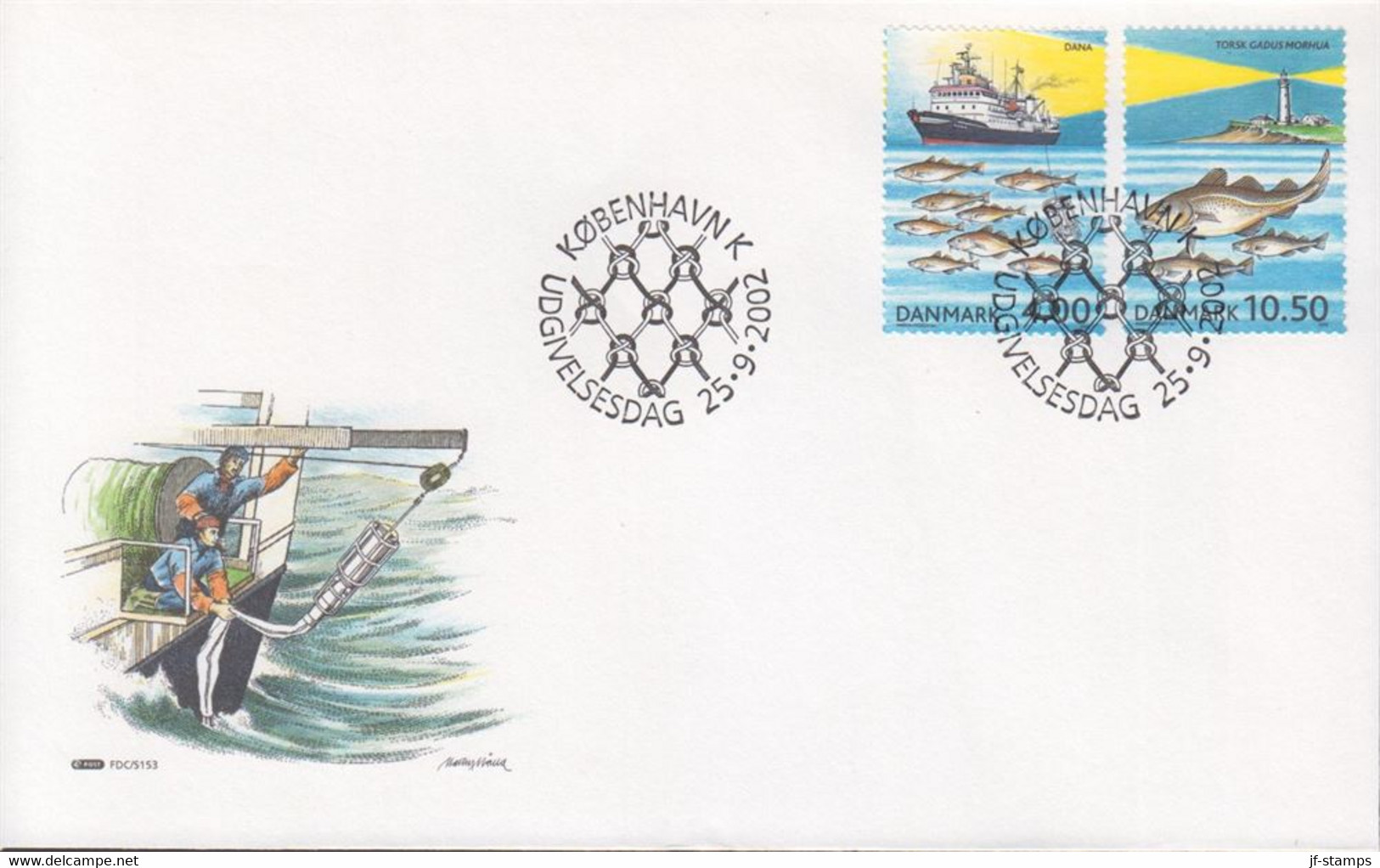 2002. DANMARK. Maritime Research Complete Set On FDC 25.9.2002.  (Michel 1316-1317) - JF434061 - Brieven En Documenten