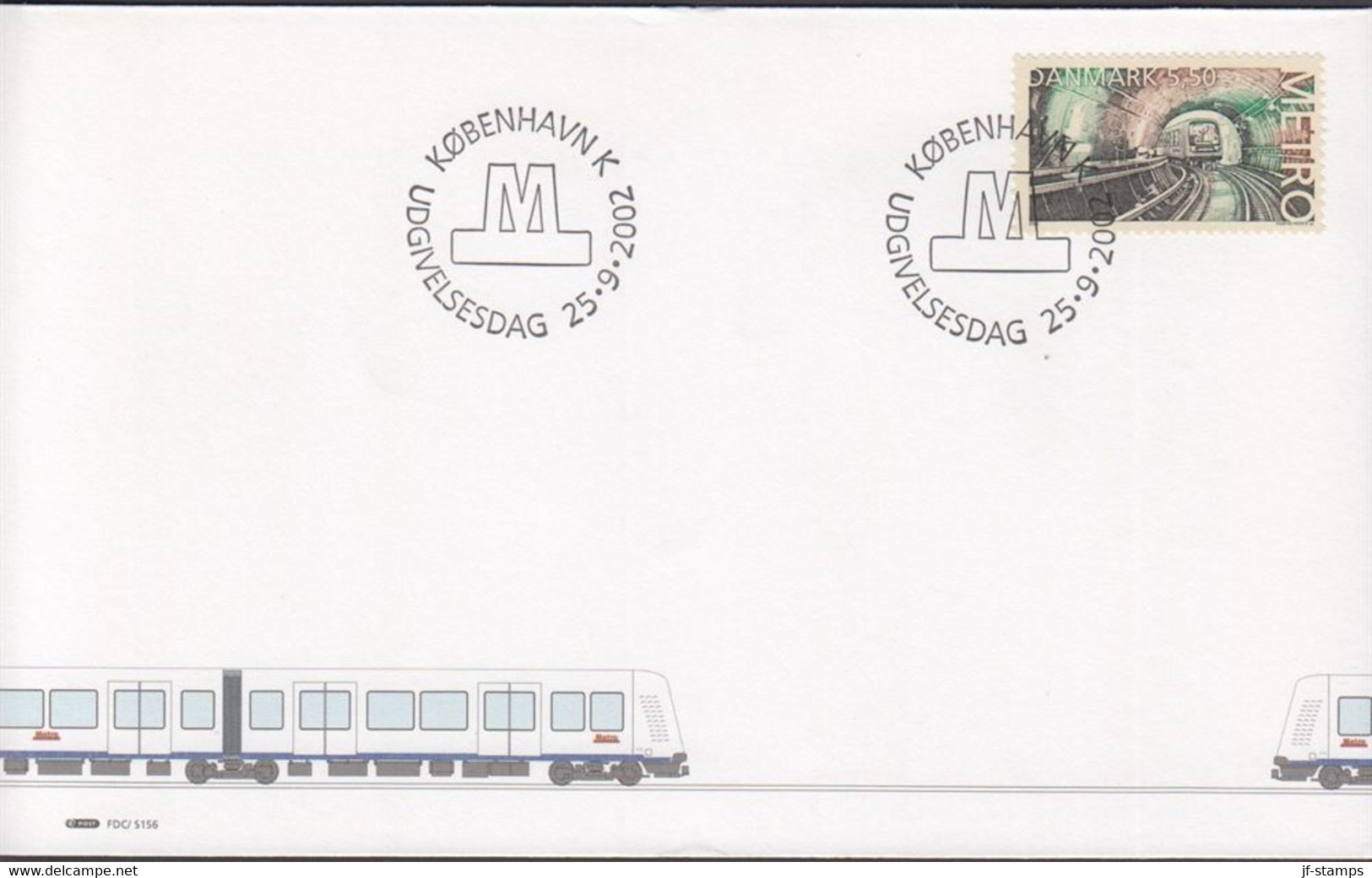 2002. DANMARK. METRO On FDC 25.9.2002.  (Michel 1320) - JF434064 - Covers & Documents