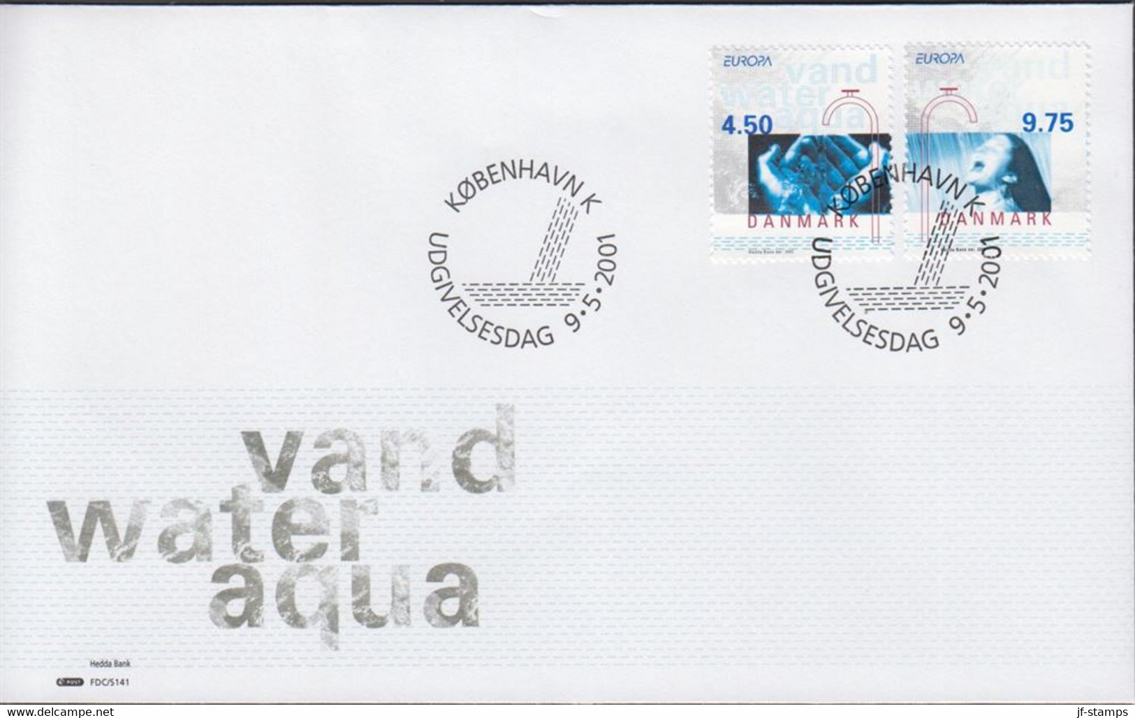 2001. DANMARK. Water Complete Set On FDC 9.5.2001.  (Michel 1277-1278) - JF434076 - Storia Postale