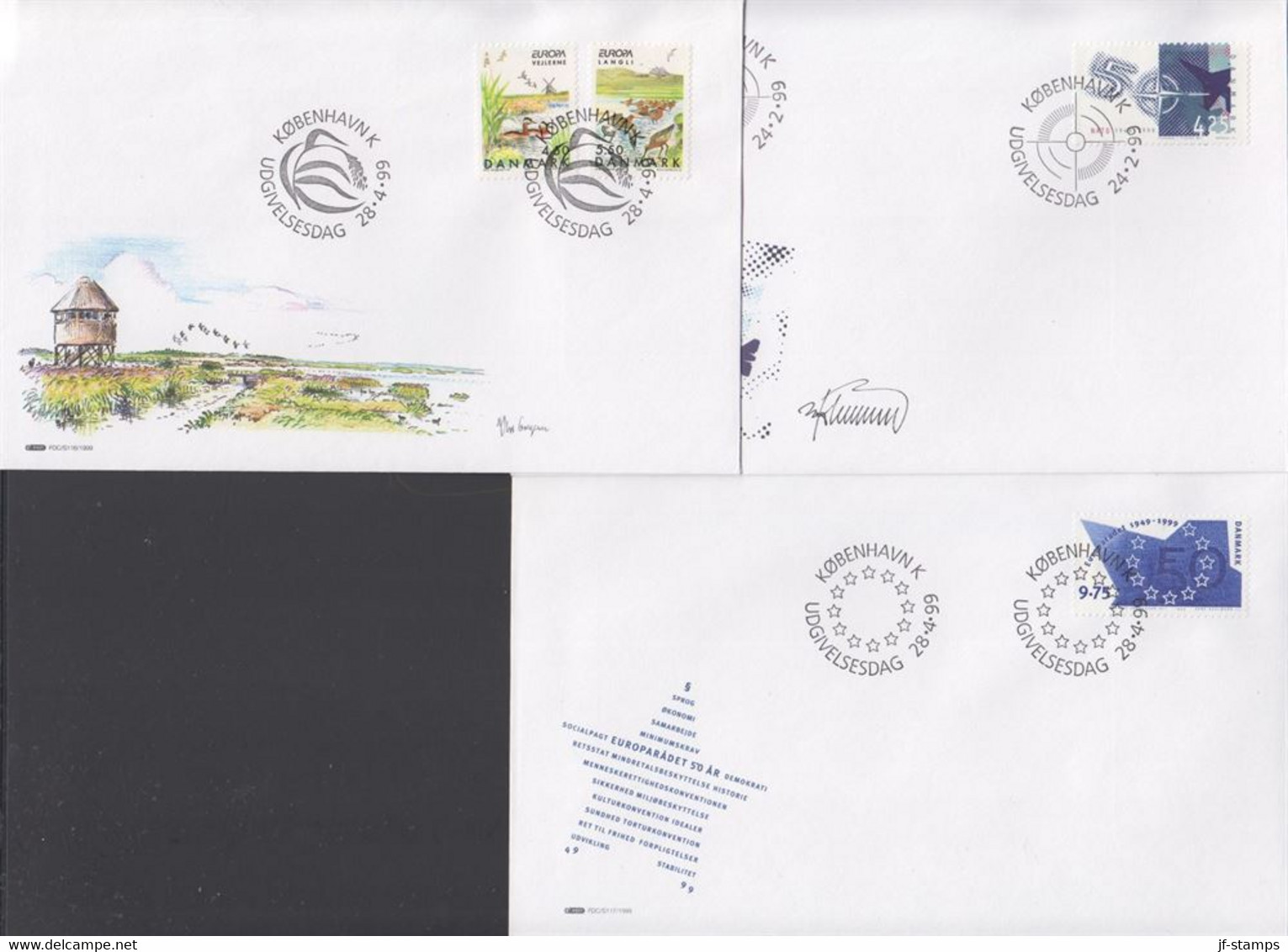 1999. DANMARK. 3 Different FDC. - JF434095 - Lettres & Documents