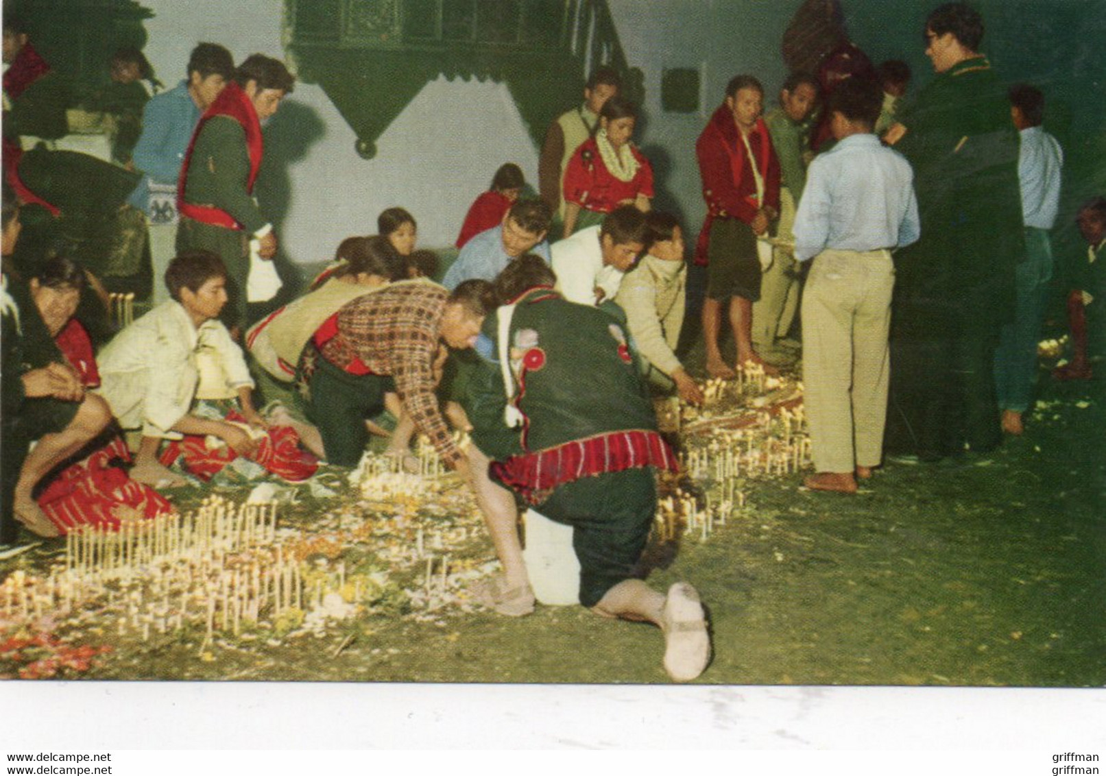 GUATEMALA INTERIOR DE LA IGLESIA DE CHICHICASTENANGO EL QUICHE 9X14 TBE - Guatemala