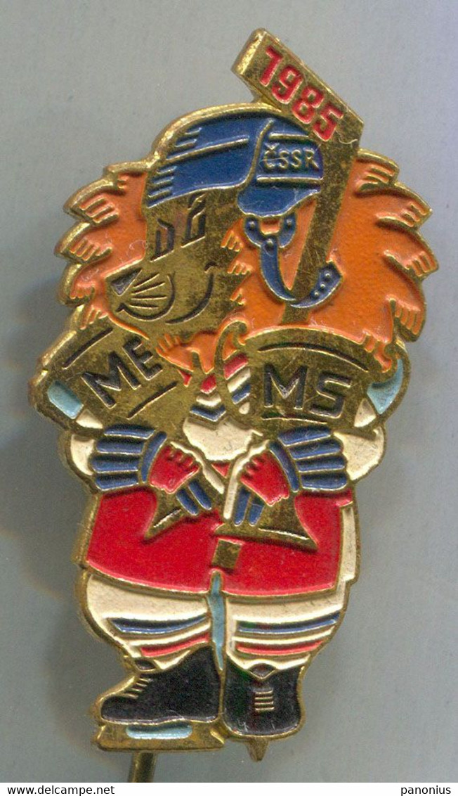 Ice Hockey - Czech Republic, World Championships 1985. Vintage Pin Badge Abzeichen - Sports D'hiver