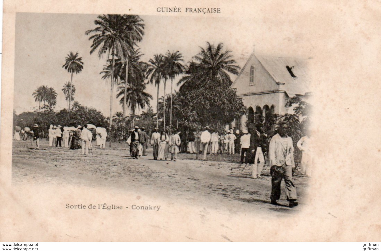 GUINEE FRANCAISE SORTIE DE L'EGLISE CONAKRY PRECURSEUR TBE - Guinée Française