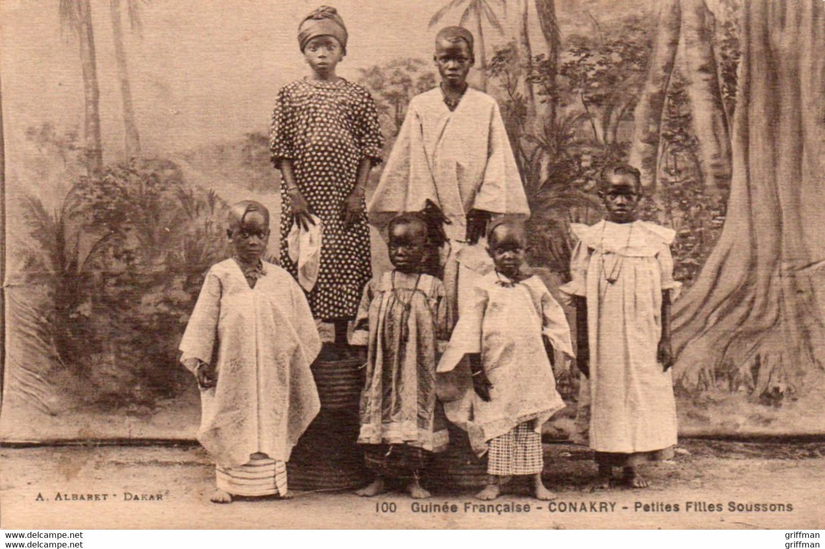 CONAKRY HAUTE GUINEE FRANCAISE PETITES FILLES SOUSSONS TBE - Guinée Française