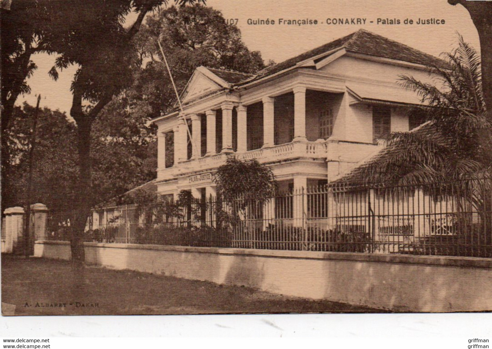 CONAKRY HAUTE GUINEE FRANCAISE PALAIS DE JUSTICE TBE - Guinea Francese