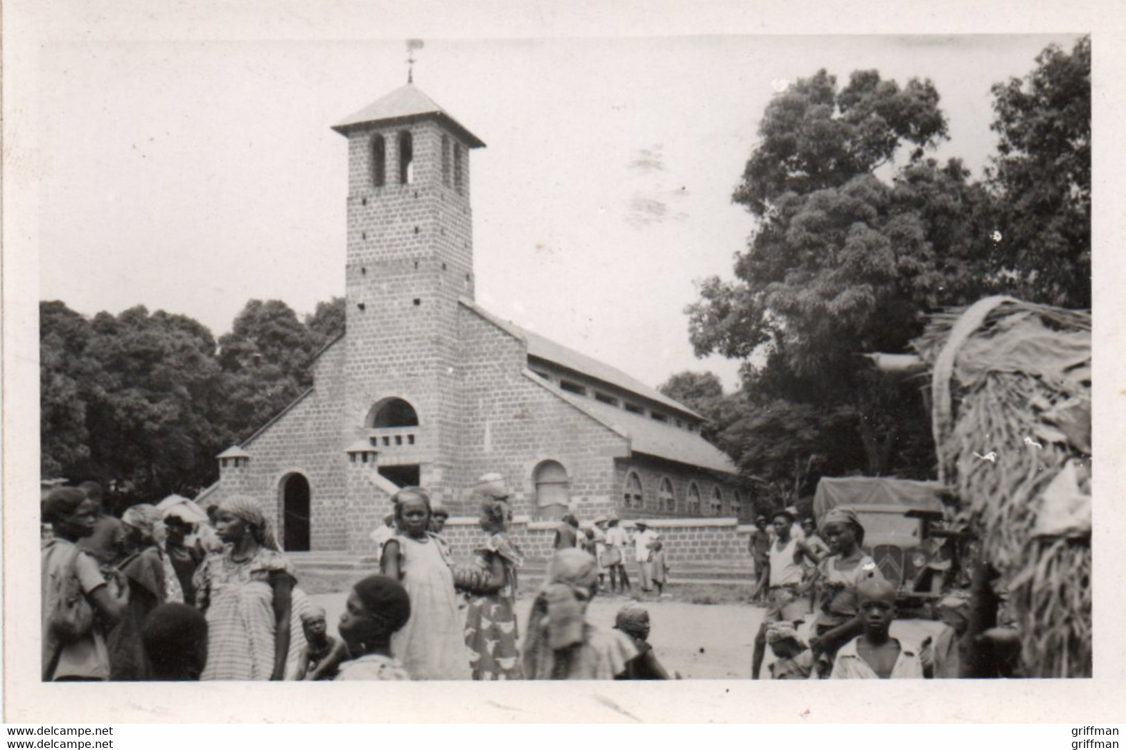 GUINEE CONAKRY PHOTO CARTE KINDIA EGLISE SAINTE CROIX TBE - Guinée Française