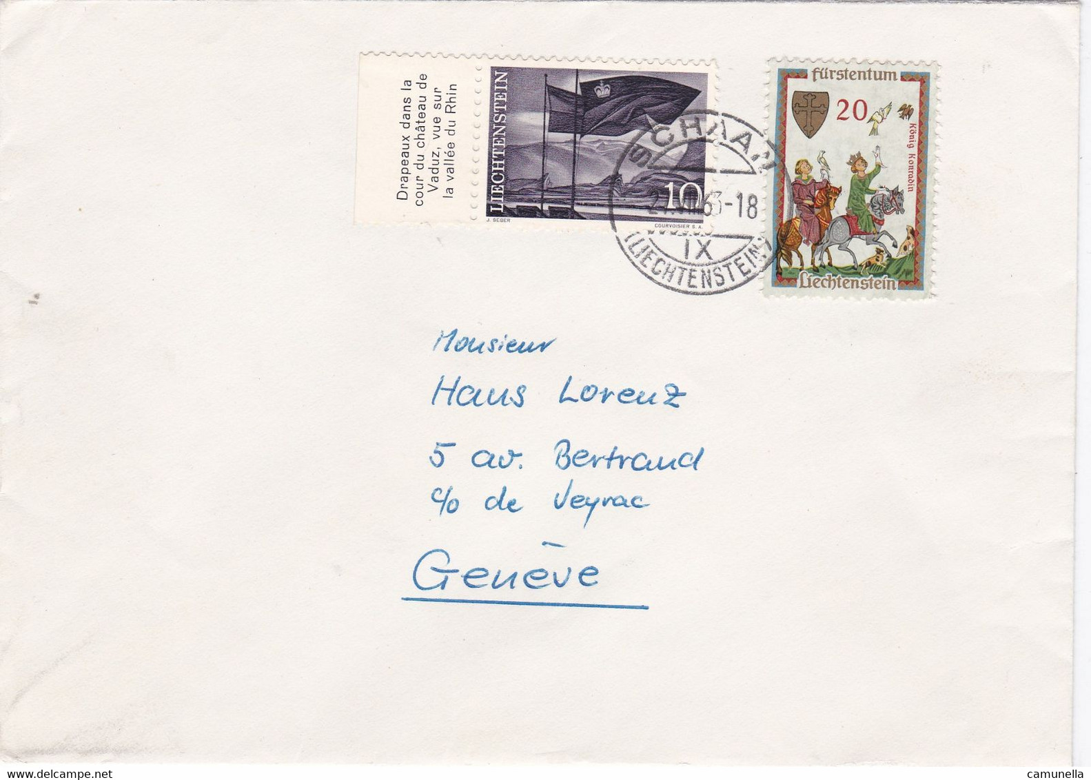 Liechtenstein- Storia Postale-1963 - Lettres & Documents
