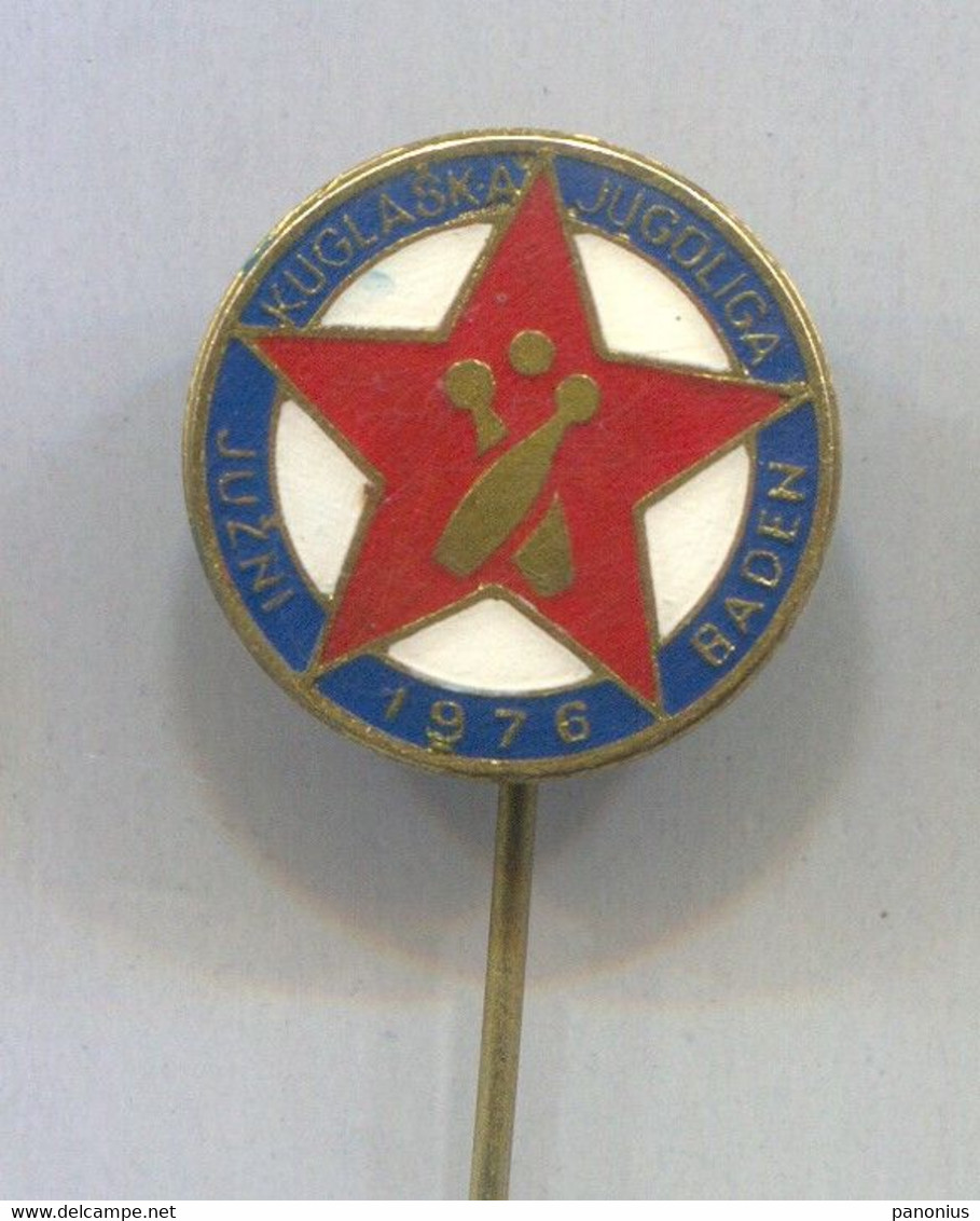 Bowling Club / Kegel Sport Yugoslavia League Baden Germany, Vintage Pin Badge Abzeichen, Enamel - Bowling