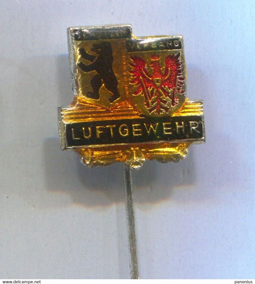 Archery Shooting - Luftgewehr / Airgun Germany, Vintage Pin Badge Abzeichen - Bogenschiessen