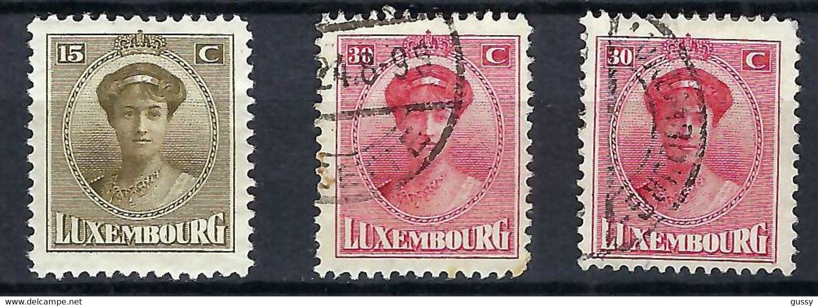 LUXEMBOURG 1921-22: Lot De Neuf* Et Obl. CAD - 1921-27 Charlotte Frontansicht