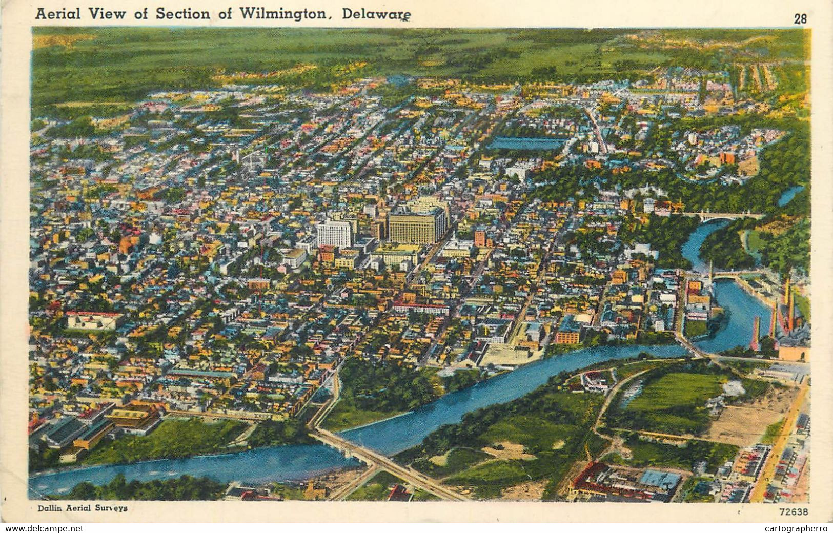 United States Aerial View Of Section Of Wilmington Delaware - Wilmington