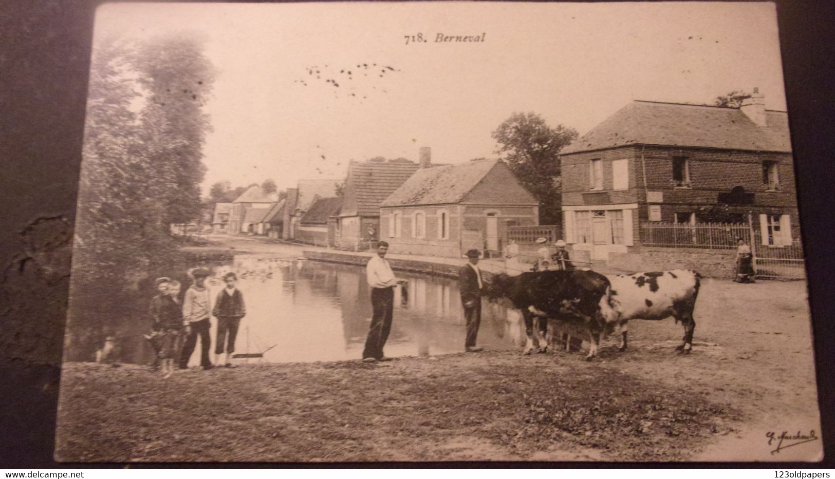 ♥️ 76 Berneval 718 Vaches Abreuvoir - Berneval