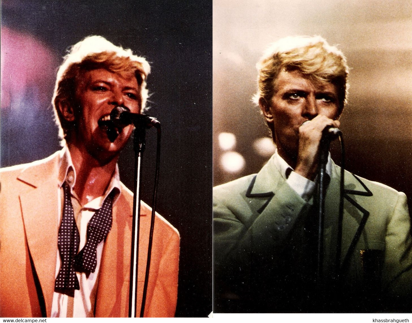 DAVID BOWIE - 2 PHOTOS SERIOUS MOONLIGHT TOUR - FOREST NATIONAL 17/18 MAI 1983 - Photographs