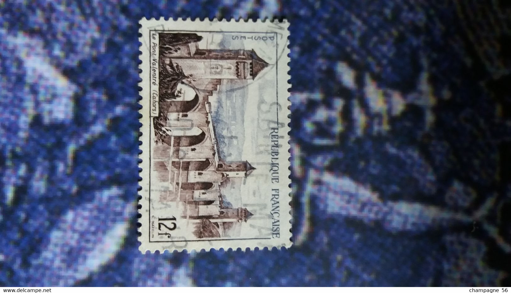 1955 N° 1039 OBLITERE ARRIERE DU PONT TRES CLAIR SCANNE 3 PAS A VENDRE - Used Stamps