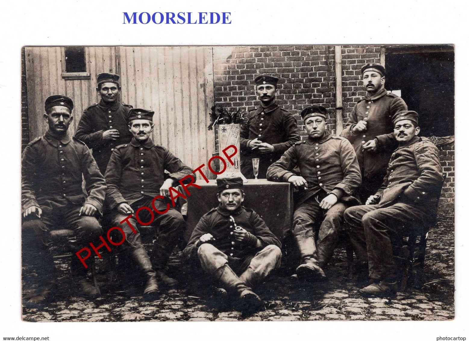 MOORSLEDE-CARTE PHOTO Allemande-Guerre 14-18-1 WK-Belgien-FLANDERN-Militaria- - Moorslede