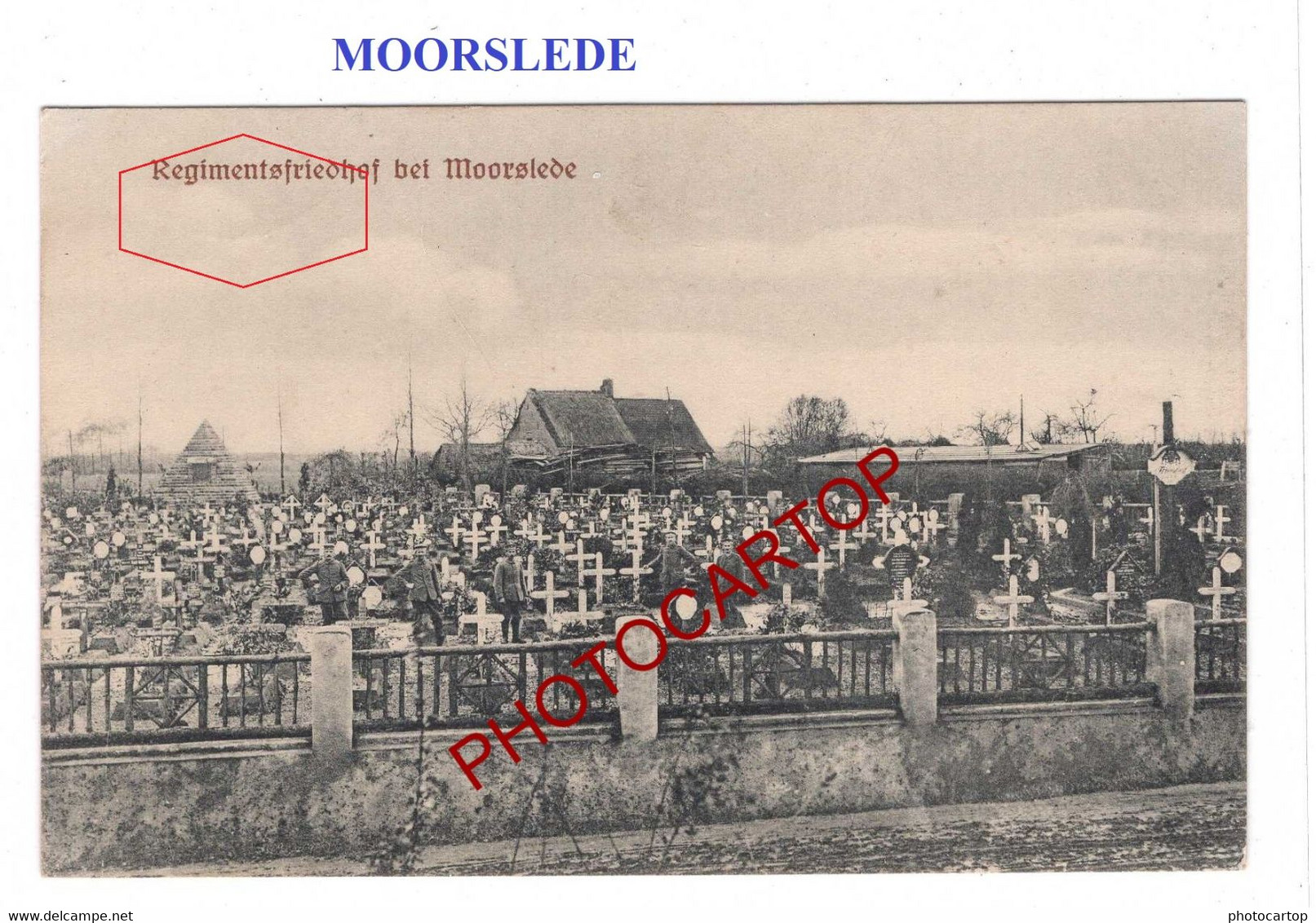 MOORSLEDE-Cimetiere Allemand-CARTE Imprimee Allemande-Guerre 14-18-1 WK-Belgien-FLANDERN-Militaria- - Moorslede