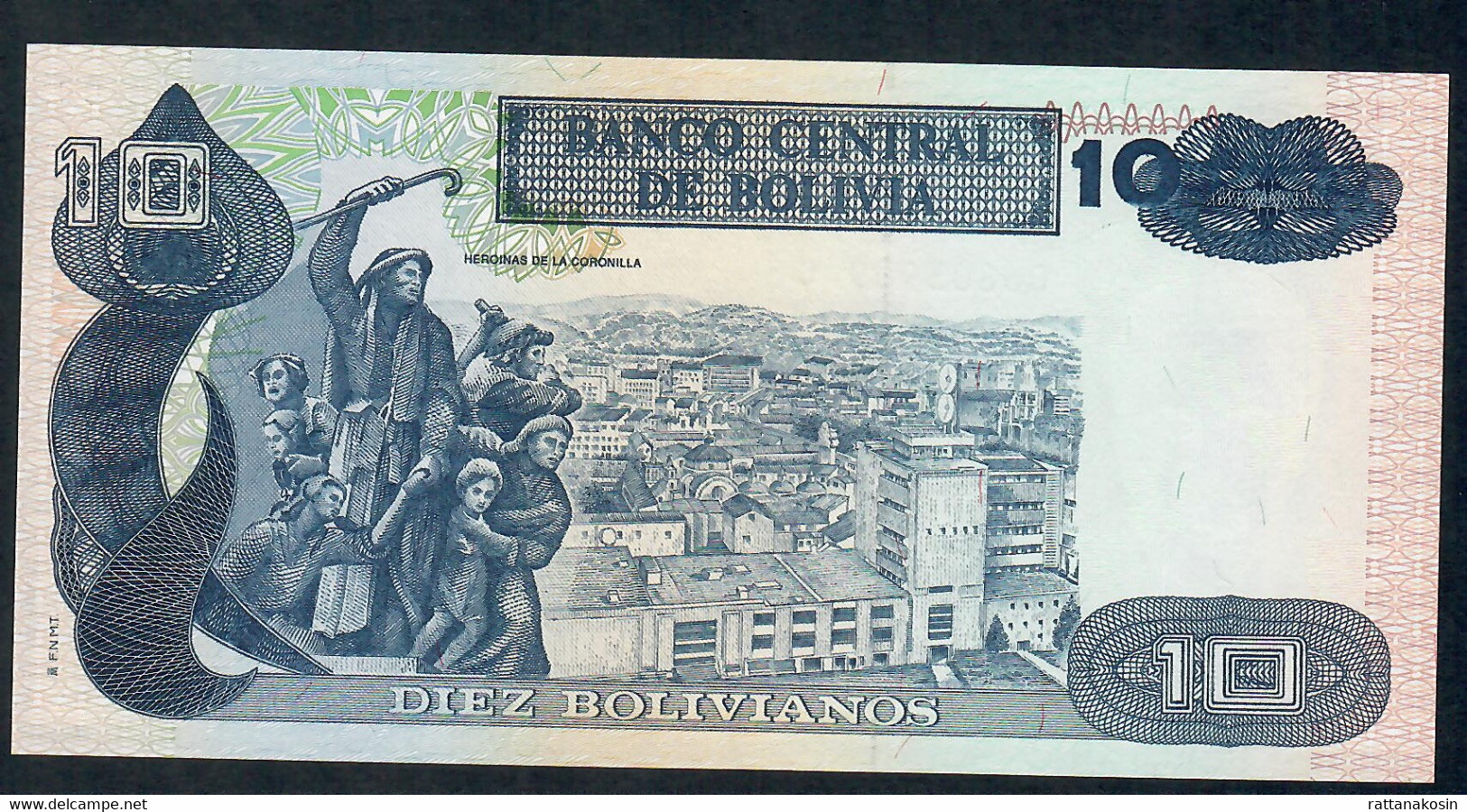 BOLIVIA  P210a 10 BOLIVIANOS  1986 Signature 85 #C     UNC. - Bolivie