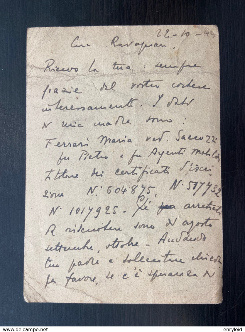 RSI Intero Postale Mazzini Francobolli Aggiunti 23.10.1944 - Interi Postali