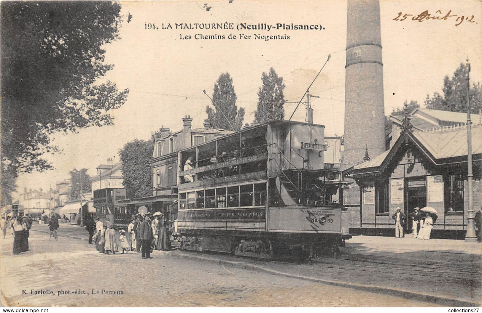 93-NEUILLY-PLAISANCE- LA MALTOURNEE- LES CHEMINS DE FER NOGENTAIS - Neuilly Plaisance