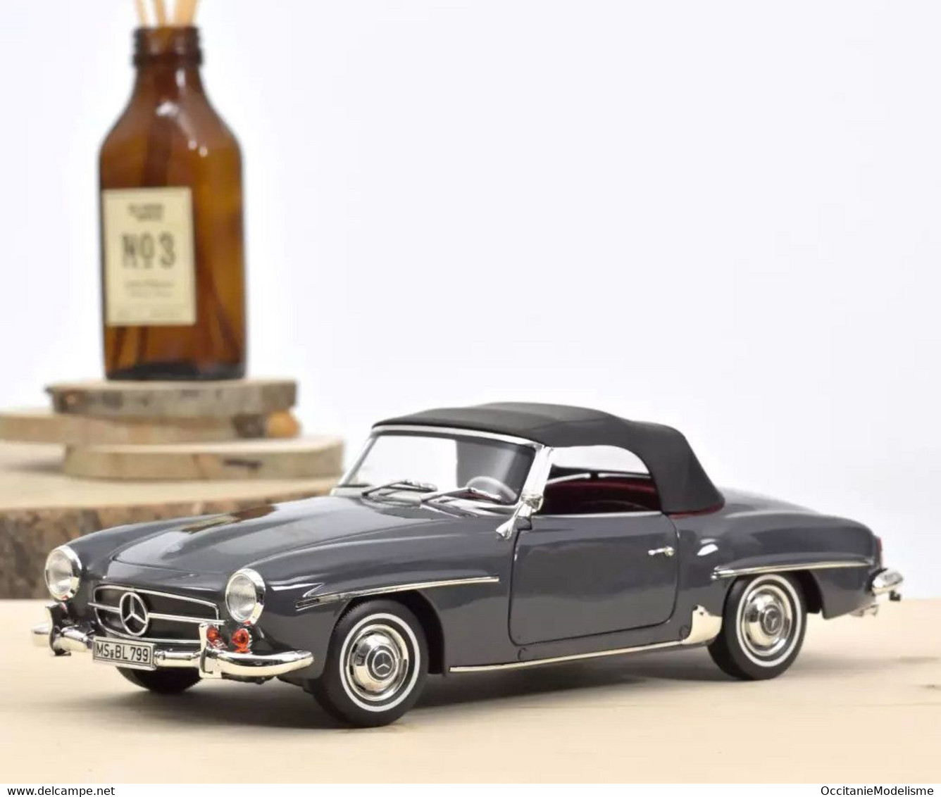 Norev - MERCEDES-BENZ 190 SL 1957 Gris Réf. 183402 Neuf NBO 1/18 - Norev