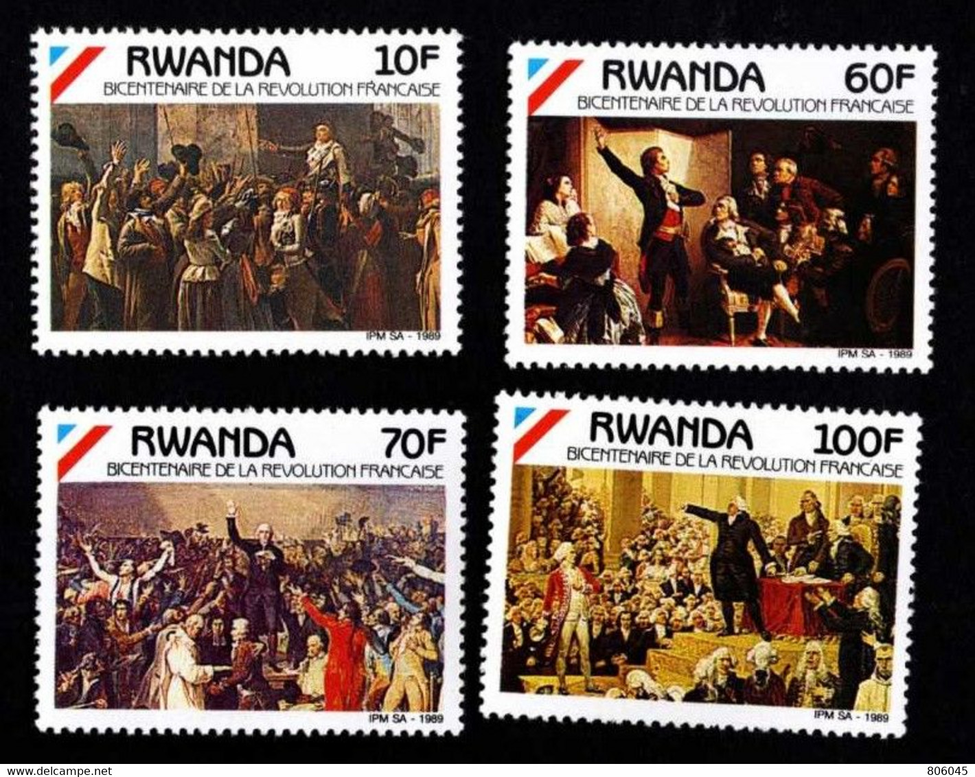 Rwanda 1990 - Bicentenaire De La Révolution Française - Unused Stamps