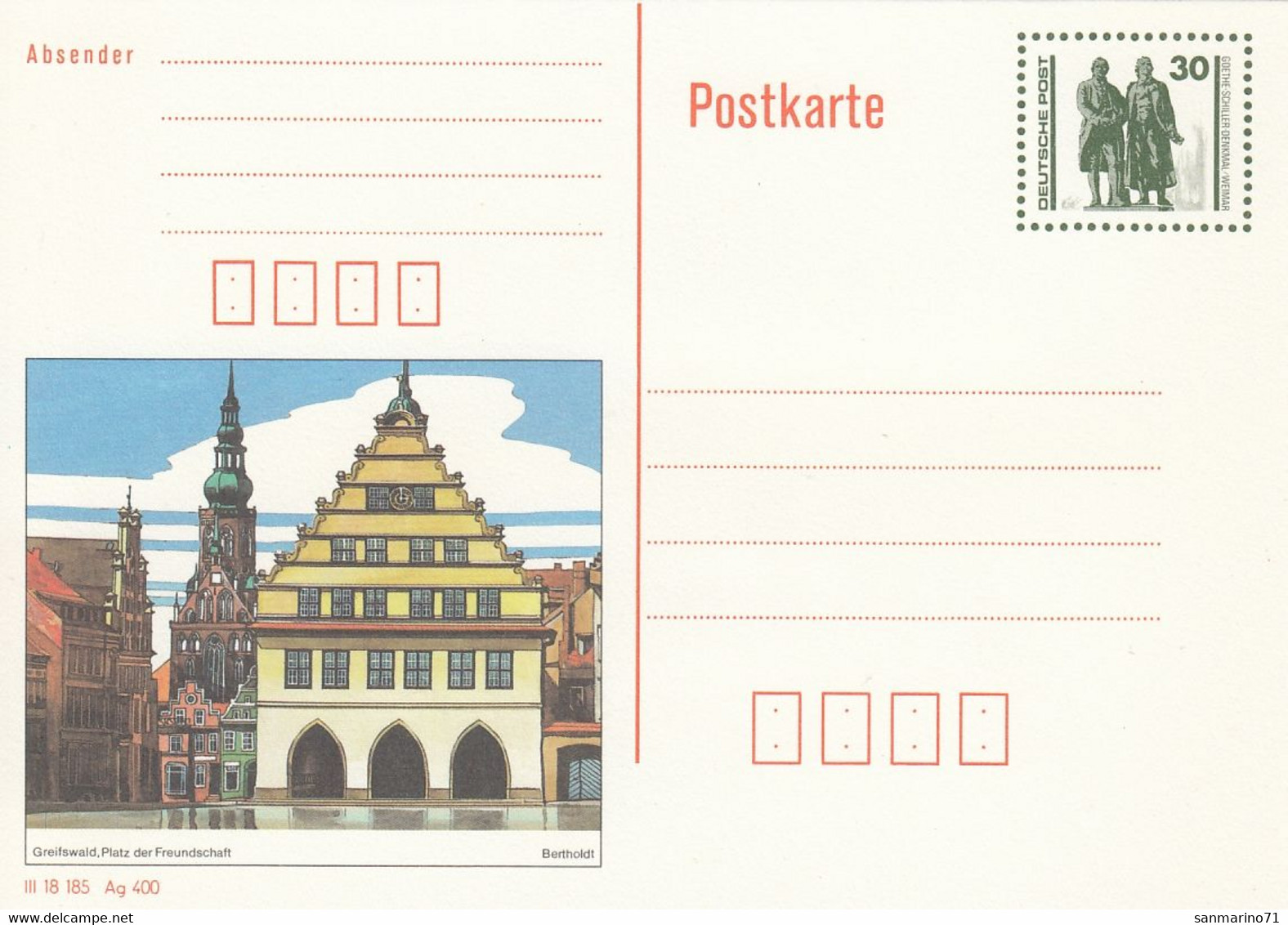 GERMANY DDR Postal Stationery 17 - Cartes Postales - Neuves