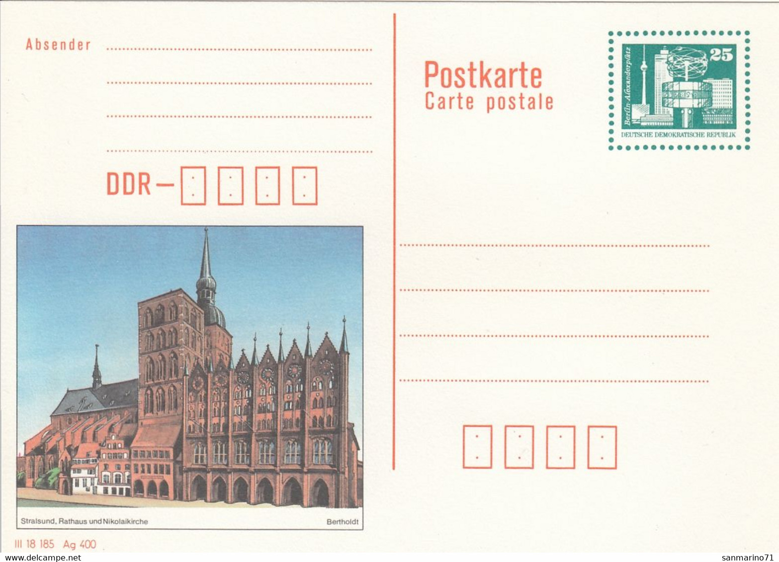 GERMANY DDR Postal Stationery 19 - Cartes Postales - Neuves