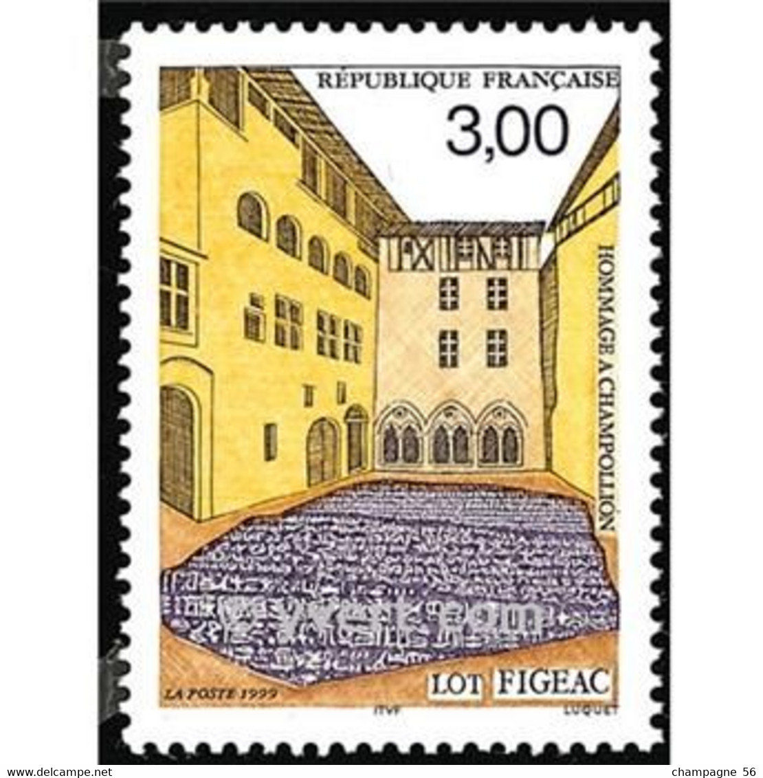 1999  N° 3256  OBLITERE  COULEUR DEPLACER ET LETTRE SCANNE N° 3 PAS A VENDRE - Usados