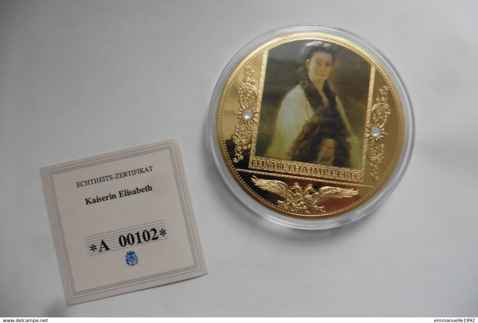 Médaille Commémorative Impératrice Elisabeth D'Autriche 2013 Sissi Par Winterhalter 1865 Kaiserin Von Österreich Austria - Royaux / De Noblesse