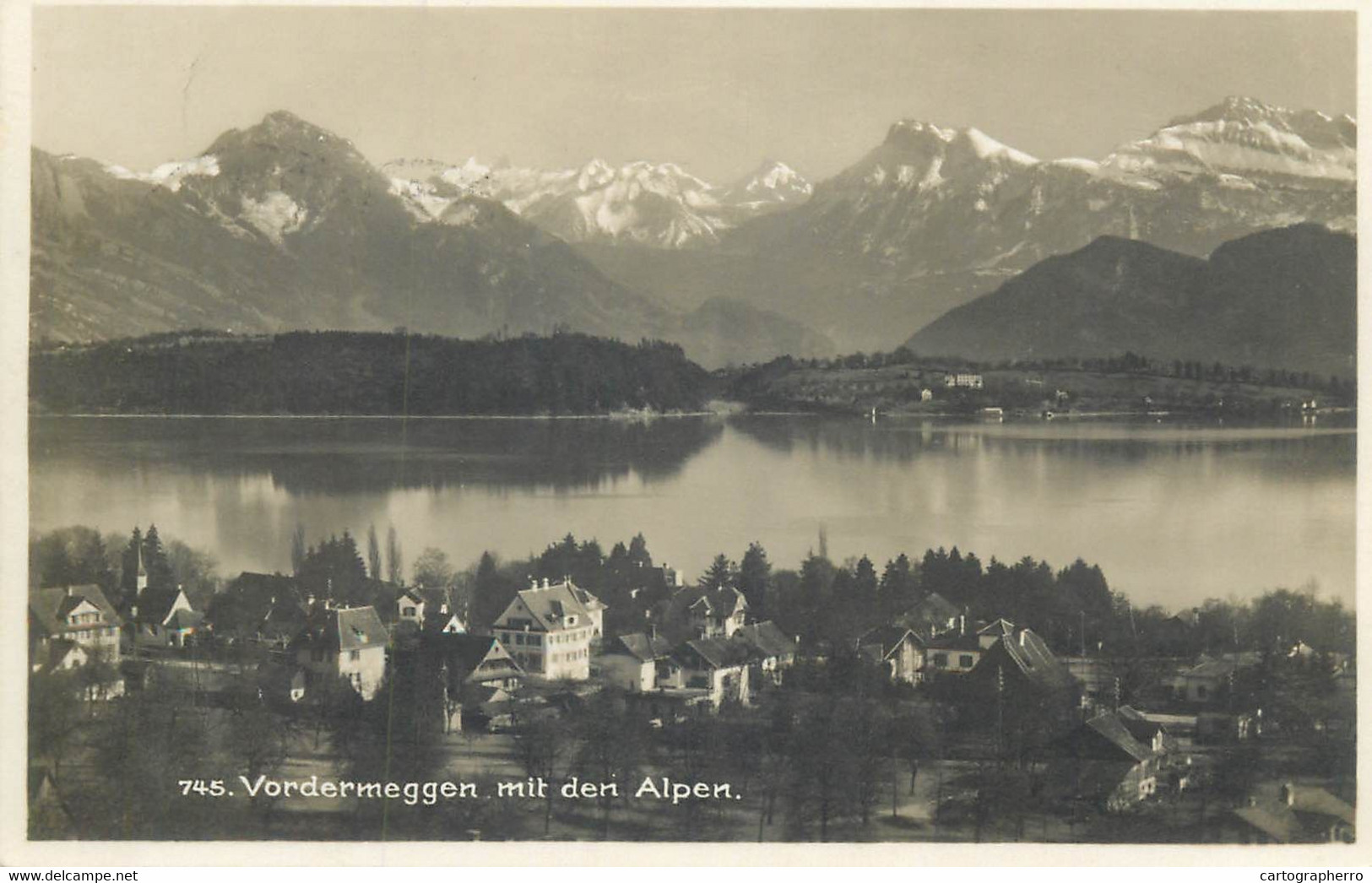 Vordermeggen Mit Den Alpen Schweiz 1935 - Meggen
