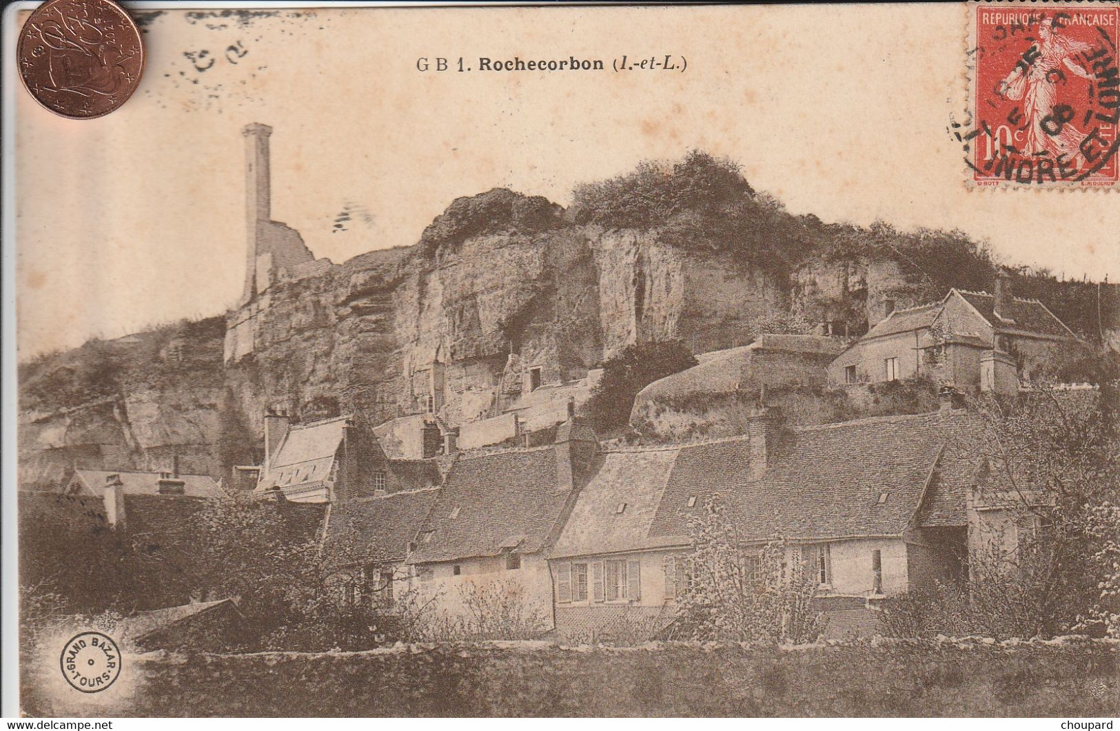 37 - Carte Postale Ancienne De  ROCHECORBON     Vue Générale - Rochecorbon