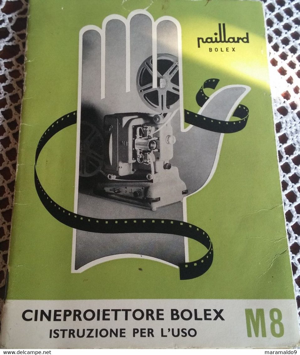 Proiettore Vintage 8mm  BOLEX M8 Del 1950 FUNZIONANTE + Manuale +2 Film +Scatola - Film Projectors