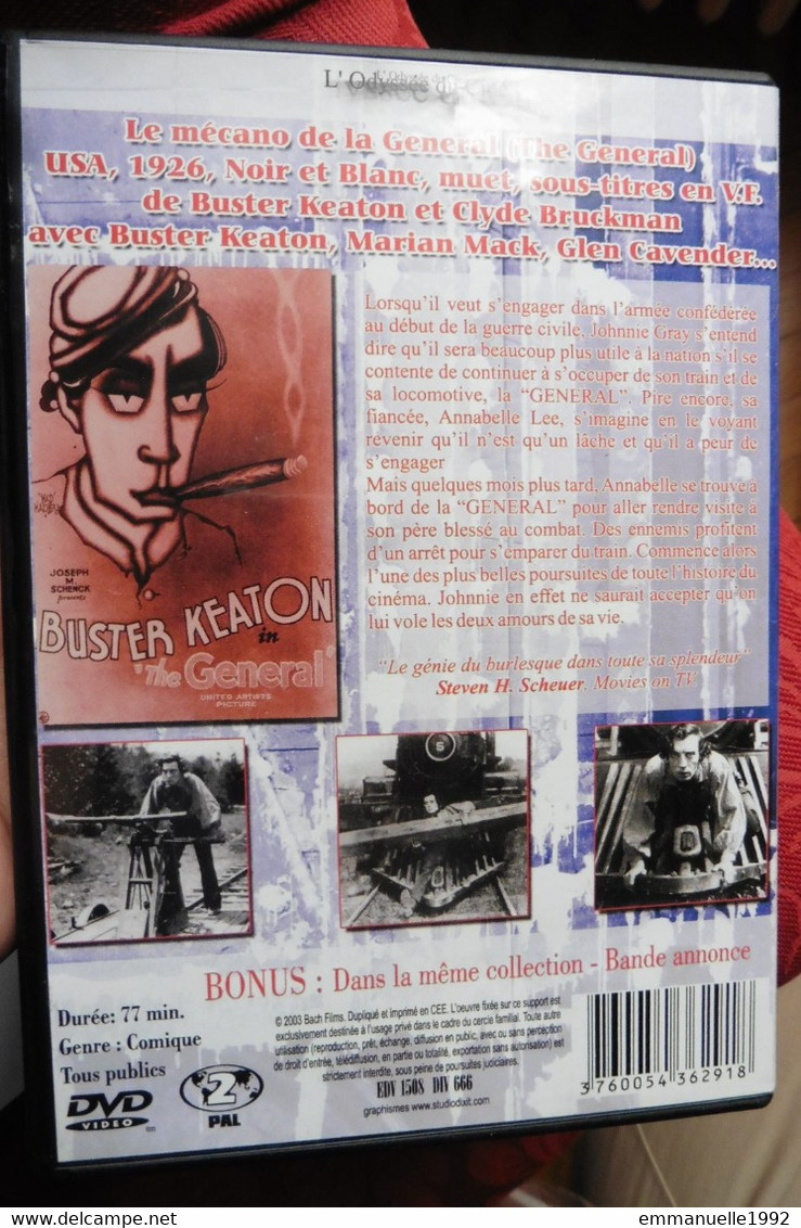 DVD Film Muet Le Mécano De La Générale - The General - Buster Keaton 1926 Guerre De Sécession Train Locomotive - Klassiekers