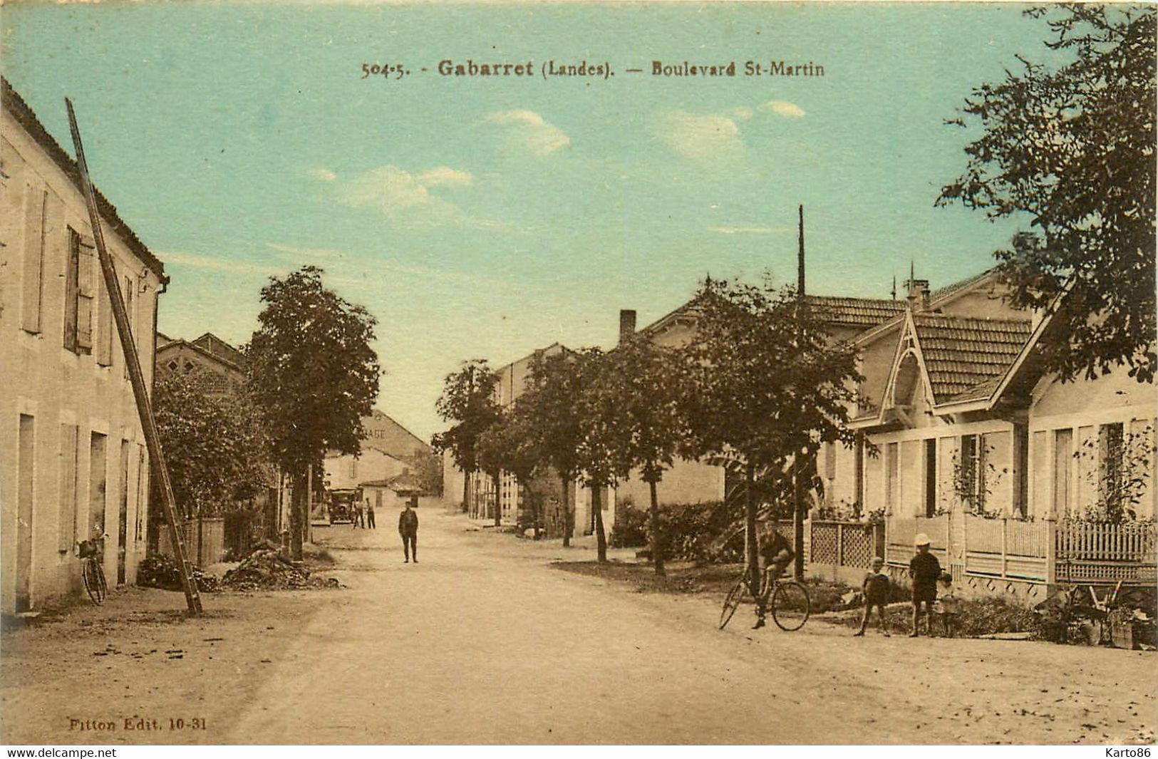 Gabarret * Le Boulevard St Martin * Villageois - Gabarret