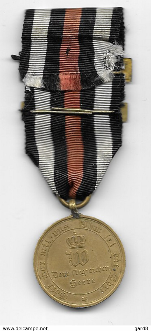 Médaille Commémorative De La Guerre De 1870/71 Avec Barrettes Des Batailles De St Quentin Et Orléans - Duitsland