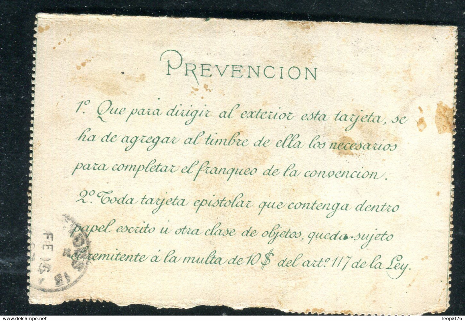 Uruguay - Entier Postal ( Carte Lettre ) Pour Buenos Aires En 1887 - O 167 - Uruguay