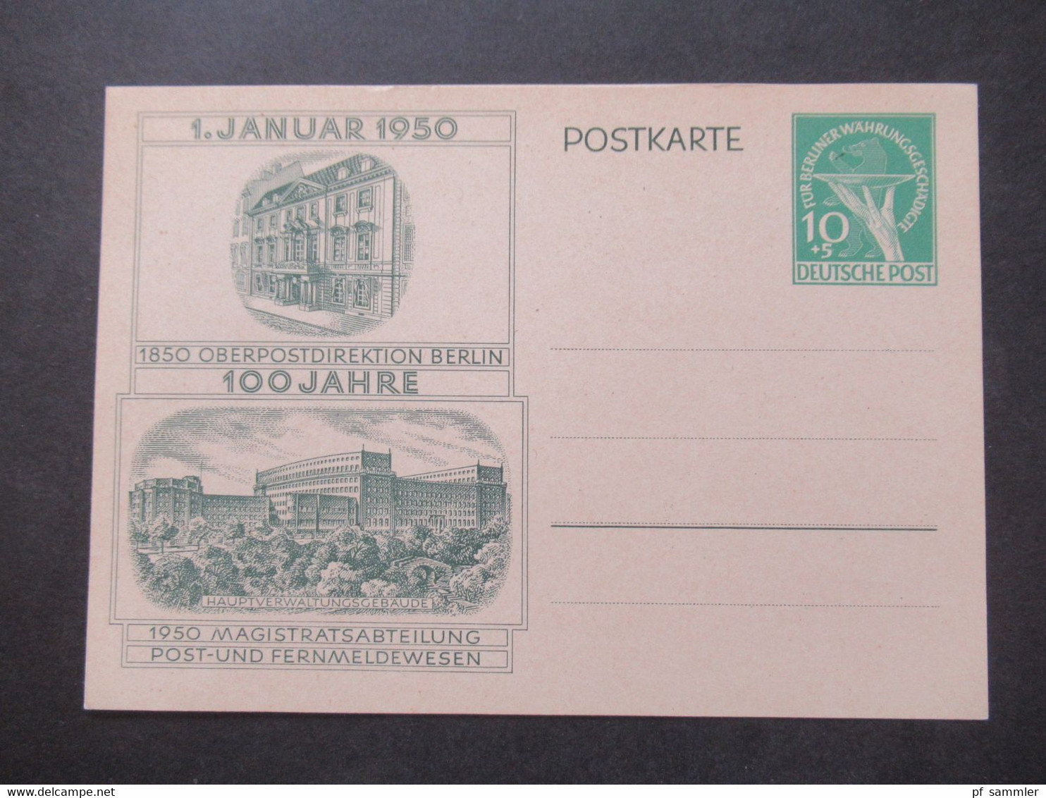 Berlin (West) 1950 Gedenkpostkarte 100 Jahre Oberpostdirektion Berlin Ganzsache P 22 Ungebraucht - Cartoline - Nuovi