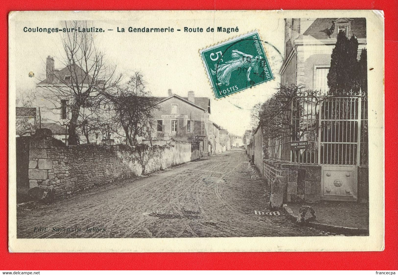 8724 - DEUX SEVRES - COULONGES SUR L'AUTIZE - La Gendarmerie - Route De Magné - Coulonges-sur-l'Autize