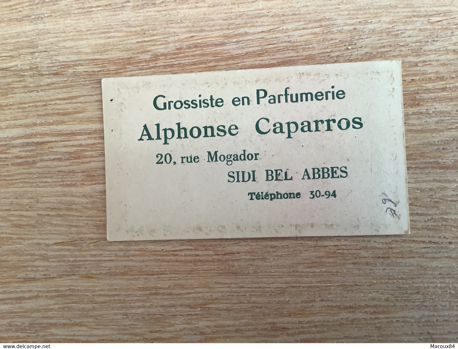 Carte Parfumée Diableries L.t Piver Grossiste En Parfumerie Alphonse Caparros  Sidi Bel Abbés - Anciennes (jusque 1960)