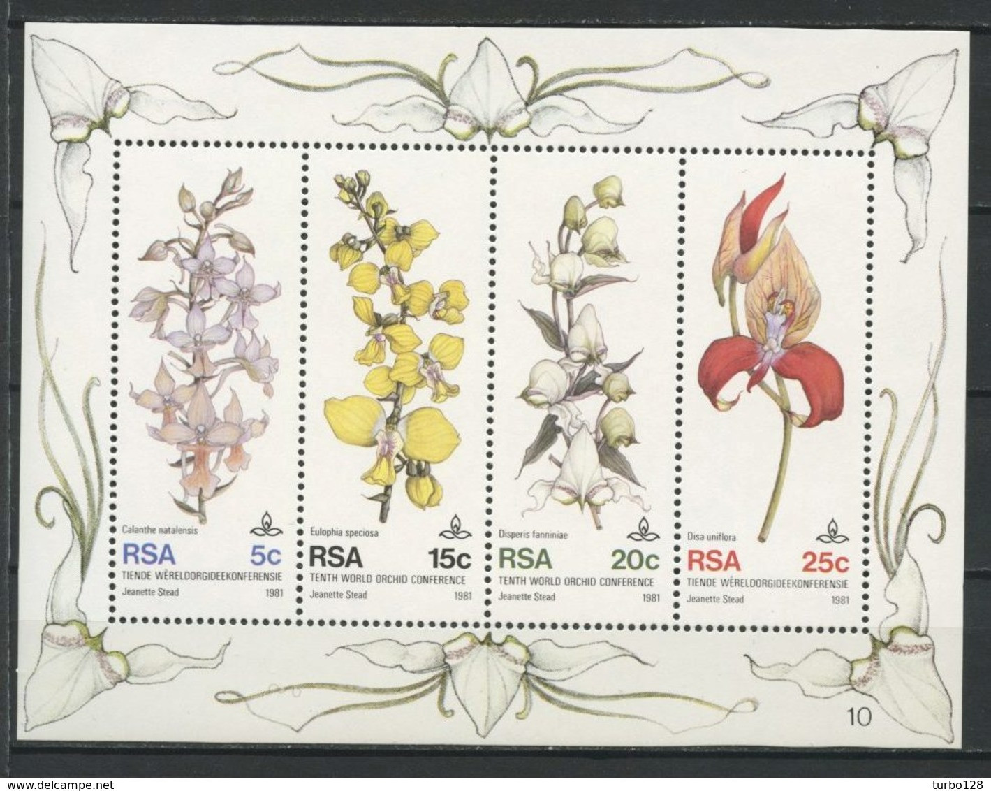 AFRIQUE DU SUD  1981 Bloc N° 12 ** Neuf MNH Superbe C 4,50 € Flore Fleurs Flowers Orchidées - Blokken & Velletjes