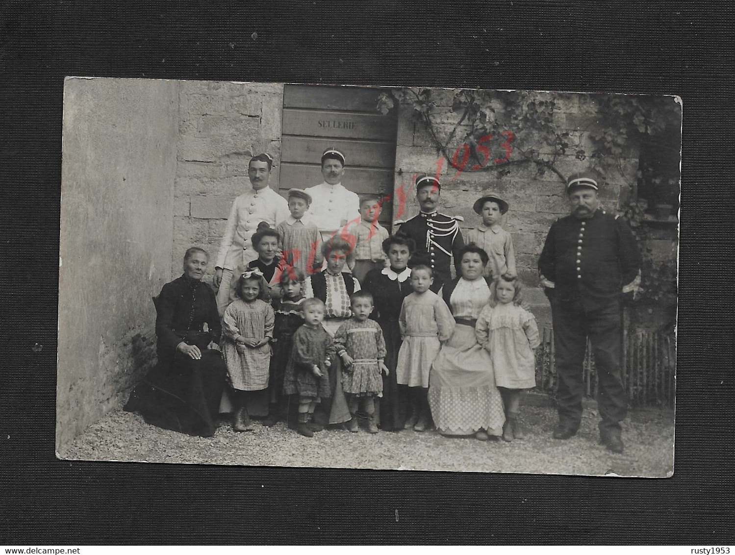 MILITARIA CARTE PHOTO MILITAIRE FAMILLE BONNEFOY CLAUDEL SOLDATS GENDARMES ( GENDARME ) CACHET BAUME LES DAMES : - Police & Gendarmerie