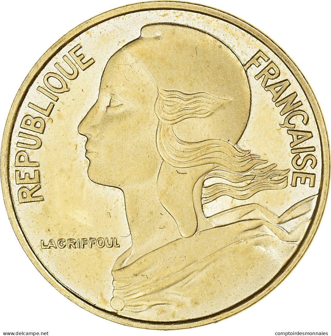 Monnaie, France, 5 Centimes, 1991, Paris, Col à 4 Plis, SPL, Bronze-Aluminium - Essays & Proofs