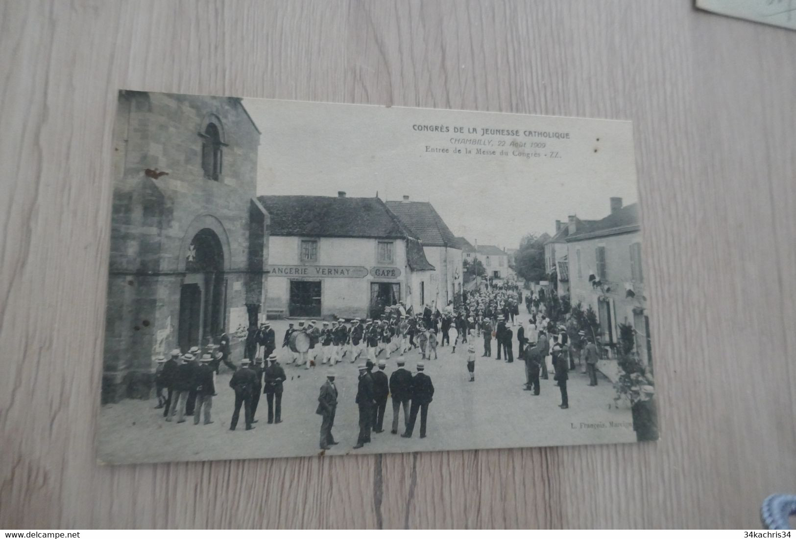 CPA 71 Saône Et Loire  Congrès De La Jeunesse Catholique Chambilly 22/8/1909 Entre De La Messe - Sonstige & Ohne Zuordnung